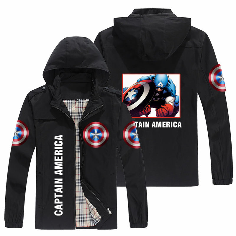 Captain America Hoodie Avengers Jacket Hooded Cardigan Coat