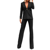 Women Pant Suit Uniform Designs Formal Style Office Lady Bussiness Attire Autumn Fashion Blazer Two-Piece Suit