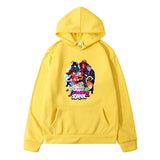 Maroon Graphic Hoodie Print