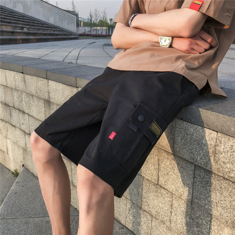 Men Cargo Pants Shorts Men's Summer Fashion Large Size Men's Multi-Pocket Overalls Casual Pants