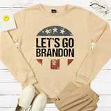 Let's Go Brandon T Shirt Letter Sweater round Neck Spring and Autumn Sweater Men and Women