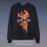 Men Fall Outfits Vintage Floral Print Long Sleeves High Street Loose Sweatshirt