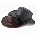 Bullhide Denim Hat Spring and Summer Cowboy Hat Solid Color Leather Rope Big Brim Sun-Proof Cowboy Hat