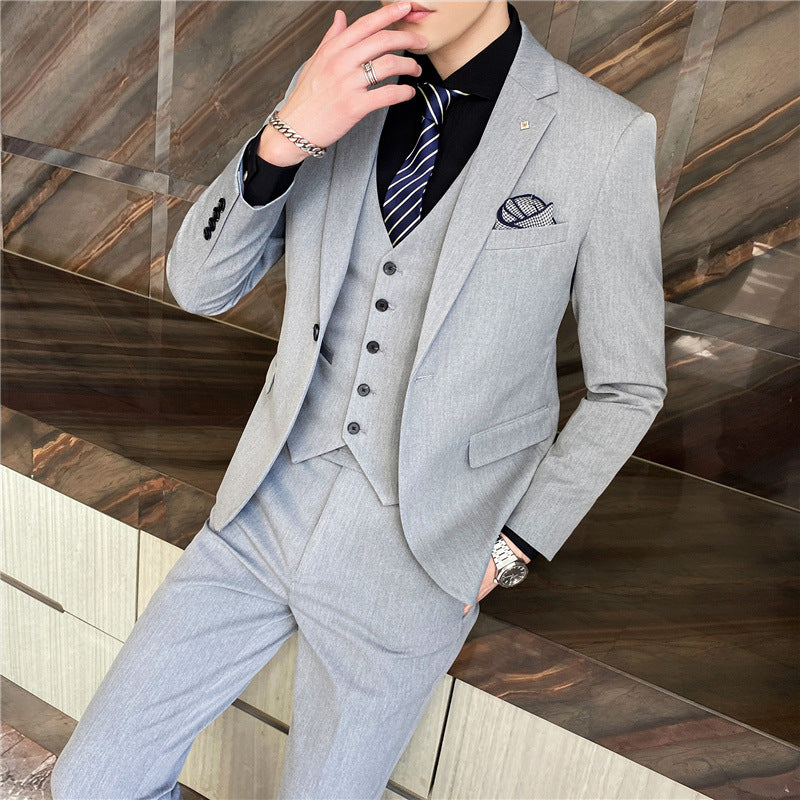 Mens Graduation Outfits Suit Men's Suit Three-Piece Business Men's Business Clothing Groomsman Suit Wedding Men's Clothing