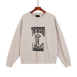 Fog Essentials Long Sleeve round Neck Sweatshirt Baseball League Pattern Crew Neck Pullover Sweatshirt
