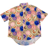 Harajuku Clothing Men's Casual Shirts Summer Cool Printing Male and Female Personality Loose Short Sleeve Shirt