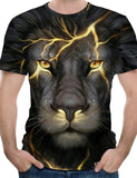 3D T Shirt Printed Lion Tiger