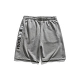 Men Shorts Contrast Color Letters Embossed Straight Cargo Pants