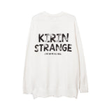 Men Fall Outfits Vintage Printed Loose-Fitting Casual Round-Neck Knitwear Sweater