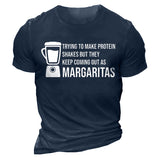 Man T Shirt Casual round Neck Heat Transfer Patch Printed Loose Pullover