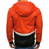 Two Tone Leather Jacket Men's Solid Color Casual Hooded Jacket Outdoor Mountaineering Clothing Coat