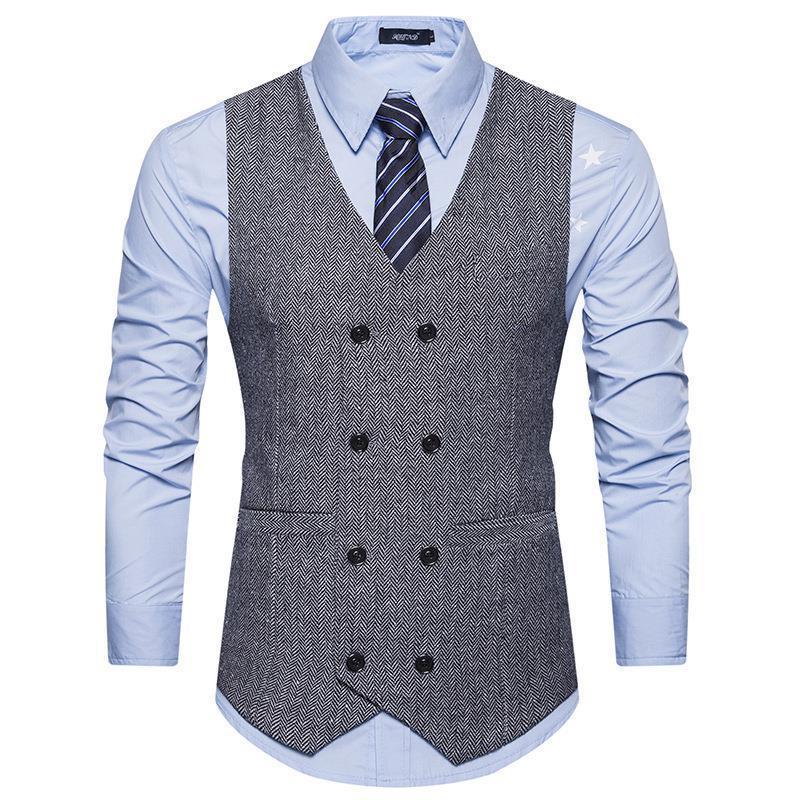 Tuxedo Vests Men Suit Vest Suit Autumn and Winter Vest Casual