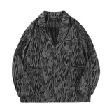 Men Fall Outfits Vintage Leopard Print Casual Suit Jacket Casual Suit Jacket