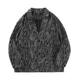 Mens Fall Outfits Retro Lapels Suit Jacket Tie-Dye Niche Casual Suit Jacket