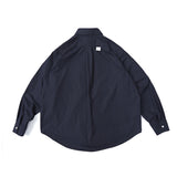 Men Shacket Long Sleeve Autumn Shirt Autumn Solid Color Polo Collar Casual Shirt for Men