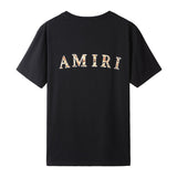 Amiri T Shirt Tiger Pattern Lettered Casual Round Neck