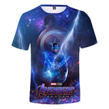 Captain America T Shirt 3DT Shirt Avengers Peripheral round Neck T-shirt