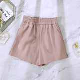 Leather Shorts Autumn Winter Autumn Loose-Fitting Wide-Leg Slim-Fit Spring and Autumn High Waist Leather Shorts