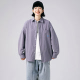 Men Shacket Long Sleeve Autumn Shirt Japanese Style Simple Versatile Long Sleeve Shirt Loose Student Shirt Coat Top Men