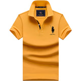 USPA Shirts Men's Short-Sleeved T-shirt Summer Lapels Polo Shirt T-shirt