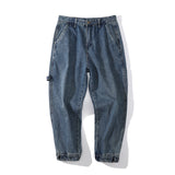 Mens Fall Fall Vintage Casual Loose Wide Leg Pants High Street Straight-Leg Ankle-Banded Pants