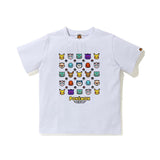 A Ape Print for Kids T Shirt Spring/Summer Black Cartoon Crew Neck T-shirt Short Sleeves