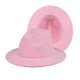 Fedora Hat Woolen Thick Top Hat Women's Fedora Hat British Style Felt Cap