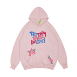 Men Fall Outfits Vintage Bear Embroidered Hooded Sweater Hip Hop Loose Couple Casual Jacket