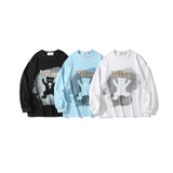 Mens Fall Outfits Round Neck Long Sleeve Sweater Loose Autumn and Winter Pullover Casual Jacket