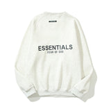 Fog Essentials Long Sleeve round Neck Sweatshirt Fog Younger Brother Seven Seasons Double Line Adhesive Letter Crew Neck Pullover Long Sleeve