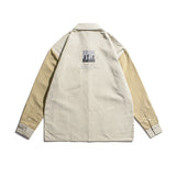 Men Shacket Long Sleeve Autumn Shirt Autumn Three-Dimensional Pocket Stitching Long Sleeve Simple Lapel Shirt for Men