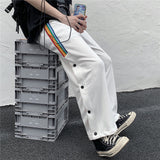 Harajuku Clothing Men Classic Retro Pants Straight Leg Pan Summer Casual Pants Men and Women Straight Wide Leg Pants