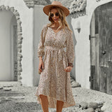 Russian Style Dress Women's Autumn and Winter Dress Casual