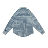 Men Shacket Long Sleeve Autumn Shirt Loose Lapel Long Sleeves Shirt Men