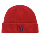 Yankee and Dogers Winter Hat Woolen Cap Women's Autumn and Winter Warm Hat Yellow Knitted Hat