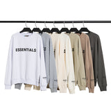 Fog Sweatshirt Essentials Long Sleeve round Neck Neck Neck Sweater Double Line Letter Print Terry round Neck Pullover Long Sleeve