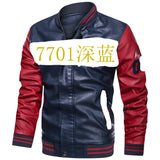 Urban Leather Jacket Fleece Biker Leather Jacket Youth Baseball Uniform Embroidery Leather Coat