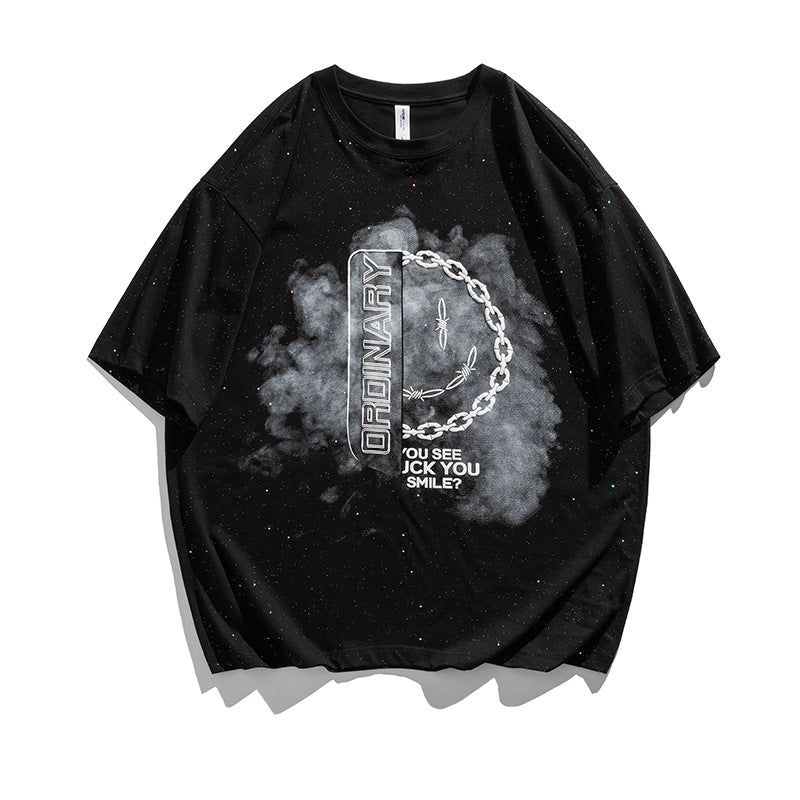 2022 Summer Man T Shirt Starry Sky Creative Printing