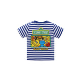 A Ape Print for Kids T Shirt Sesame Street Striped T-shirt Children's Short Sleeve