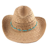 Fedora Hat Western Cowboy Fedora Hat Men and Women Curling Big Brimmed Straw Hat