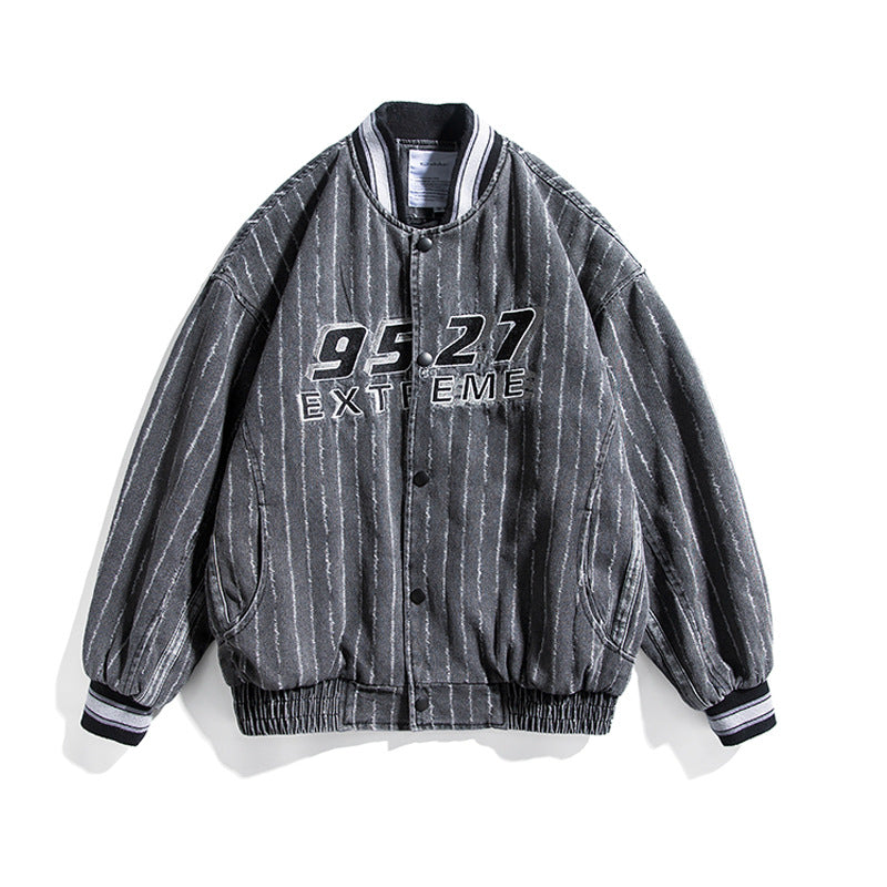 Men's Spring plus Size Retro Sports Baseball Uniform Male Couple Students' Work Clothes Jacket Male Baggy Coat Male Men Jacket