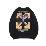 Autumn And Winter Astronaut Ladder Arrow Pattern Terry Sweater Men And Women