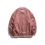 Men Fall Outfits Baseball Uniform Jacket Retro Paisley Stitching Loose Hiphop Couple Coat
