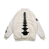 Men Fall Outfits Printed Baseball Uniform Coat Jacket