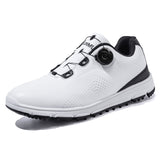 Mens Golf Shoes Automatic Rotating Retractable Shoelace Nail-Free Non-Slip