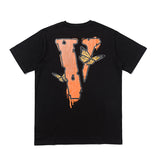 Juice WRLD Vlone Shirt Half Sleeve Butterfly Print Loose