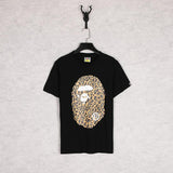 A Ape Print T Shirt Summer Leopard Print Short Sleeve T-shirt