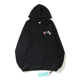 Autumn Off Arrow Print Hooded Loose Sweater Coat