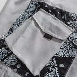 Mens Cargo Shorts Summer Trendy Patchwork Paisley Big Workwear with Pocket Shorts Loose Fifth Pants Beach Pants Men