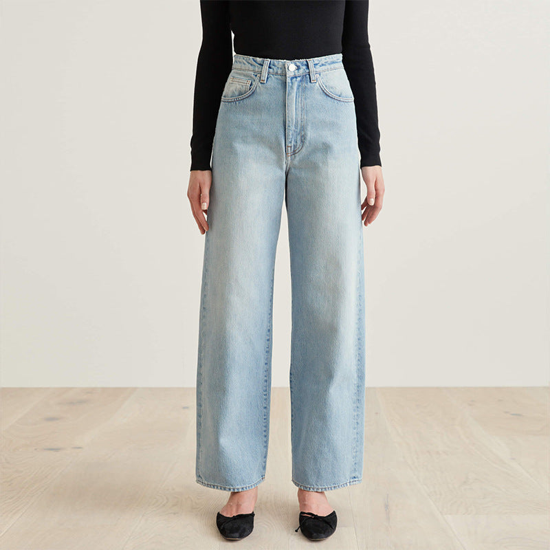 Low Rise Jeans Vintage Casual Wide Leg Pants Jeans High Waist Casual Pants